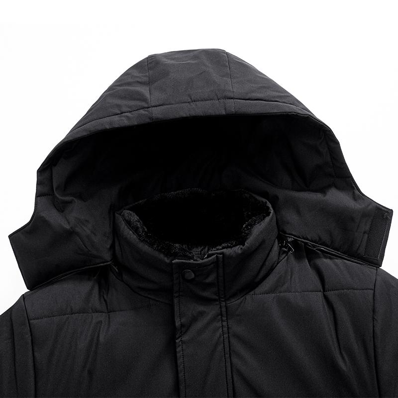 Зимние мужские парки из флиса, хлопка, толстая теплая стеганая куртка с капюшоном, пушистый воротник, водонепроницаемая ветровка, стеганое пальто, большой размер 8xl