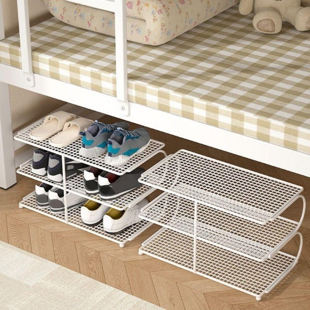 Space Saving Metal Shoe Rack Iron Shoe Organizer Durable Shoe Stand  Home Indoor