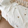 GPPNKC Embroidered Washed Cotton Baby Soothing Blanket