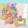 Деревянные блоки-животные для stacking (укладывания друг на друга) для детей, креативная развивающая игрушка на баланс