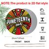 2D Flat Aluminum Wall Hangings with A Juneteenth Theme Are Available in Various Sizes Featuring Radiating Lines Stars and African-inspired Patterns