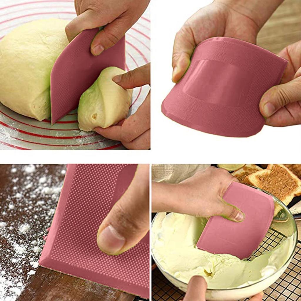 2PC Plastic Cake  Spatula Dough Butter Batter Scraper Baking Tools
