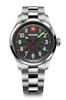 Часы WENGER TERRAGRAPH Корпус из нержавеющей стали Черный циферблат Браслет из нержавеющей стали Кварцевые 100 м Водонепроницаемость Подарочные Аналоговые Мужские (316L) [] 01.0541.122