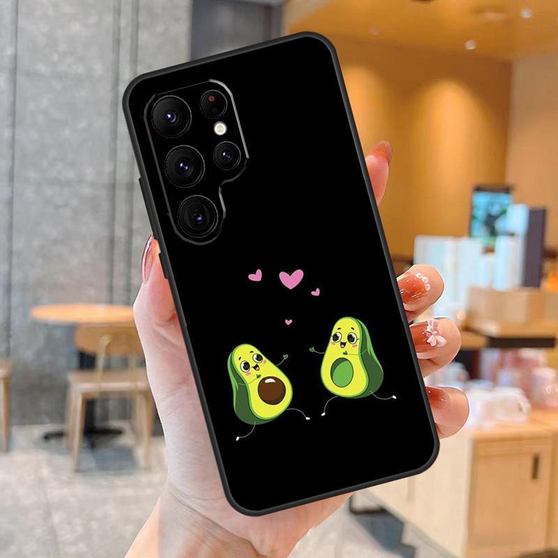 Милый Чехол для Телефона с Фруктами Авокадо Для Samsung Galaxy S25 S24 S23 S22 S21 S20 Ultra S9 S10 Plus S25 FE Задняя Крышка