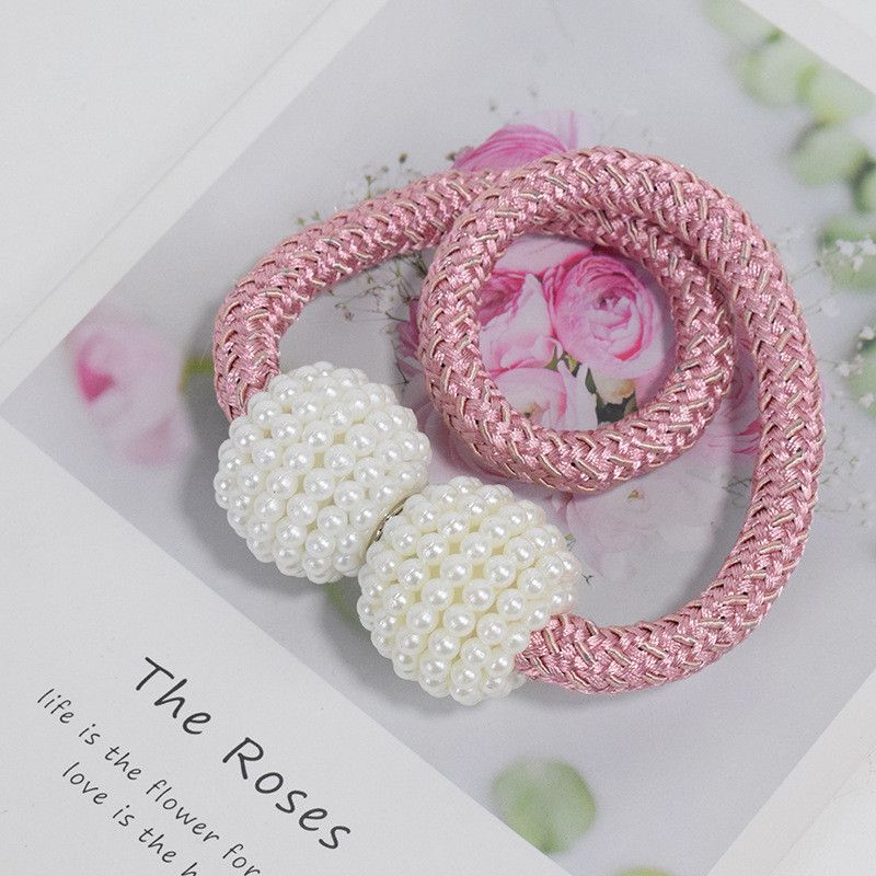 Элегантные магнитные подхваты для штор с плетёной шарообразной пряжкой для стильной драпировки