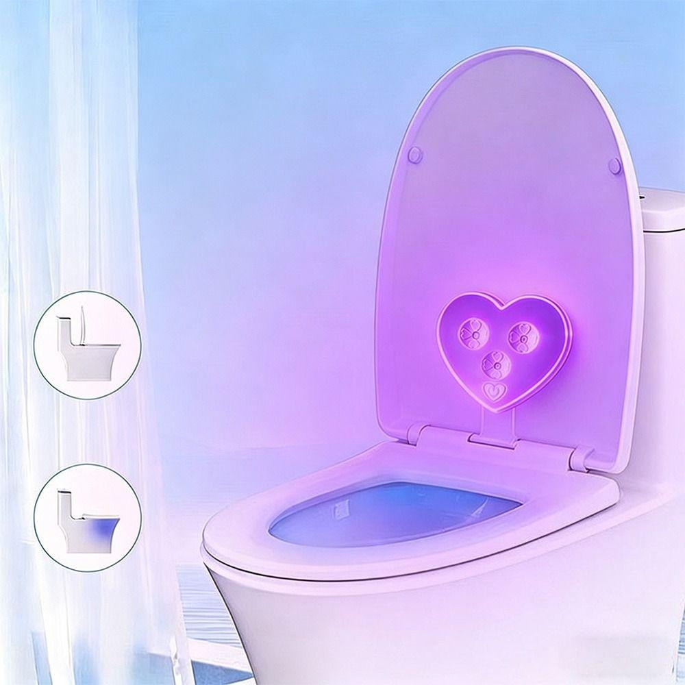 Heart Shaped UV Toilet Disinfector USB Rechargeable Toilet Disinfection Lamp Toilet