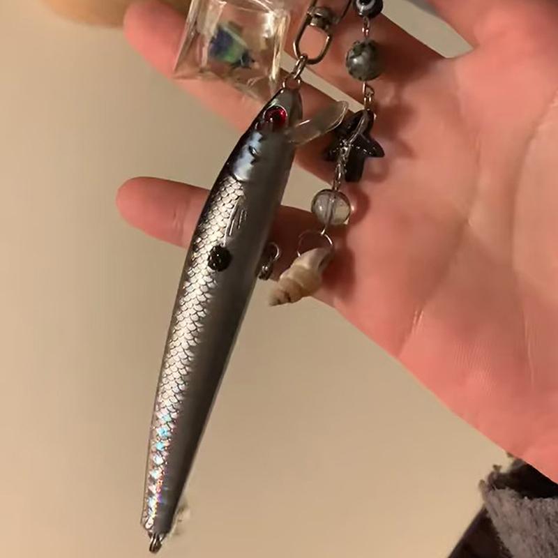 1 шт. Прекрасное украшение Искусственная приманка для рыбы Свимбейт Подвеска-брелок для мобильного телефона для мужчин и женщин Ручная работа Рыба Брелок