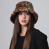 Плюшевая панама с леопардовым принтом - Теплая, модная, унисекс