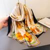 New Korean Thin Printed Scarf Women Sun-protective Silk Wrap Luxury Long Scarves High-quality Shawl Lady Fashion Versatile Scarf