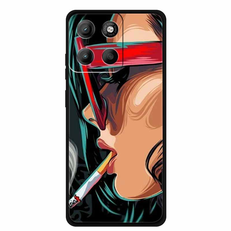 Для Motorola Moto G15 4G Чехол G15Power 2025 Новый Модный Черный ТПУ Ударопрочные Чехлы Для Телефона Для Moto G15 Power Etui Fundas MotoG15