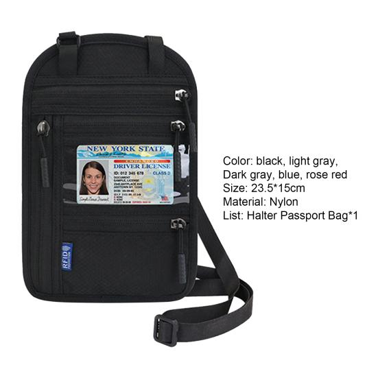 Travel Pouch Waterproof Easy To Carry Travel Neck Pouch