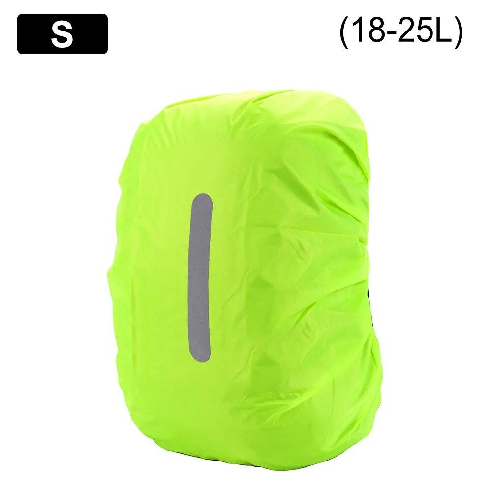 Reflective Waterproof Backpack Rain Cover Outdoor Sport Night Cycling Safety Light Rain Cover Case Bag Camping Hiking 10-70L