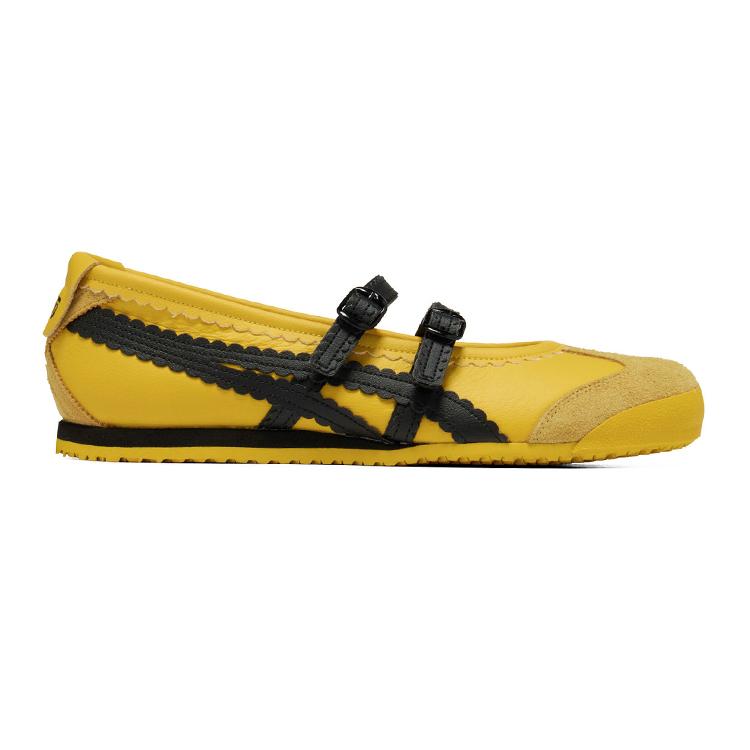 ONITSUKA TIGER MEXICO 66 Туфли на плоской подошве Mary Jane Женские Желтые Черные 1182A678-750