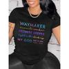 Женская футболка с принтом Waymaker Miracle Worker Promise Keeper, повседневная, с круглым вырезом, короткий рукав, футболка с надписью 'Вера'