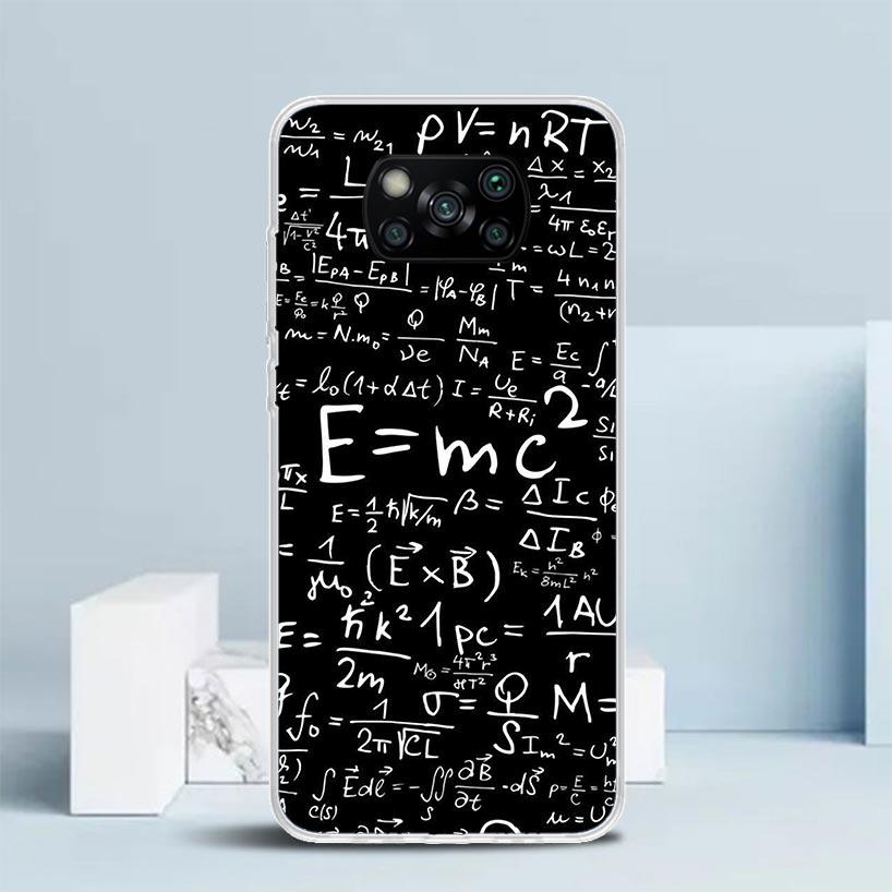 Чехол для телефона с рисунком по физике, химии, математике для Xiaomi Poco F7 Ultra X5 X6 X7 Pro M7 Redmi 15C 15 13C 13 12C 12 10C 10 10A 9 9C 9A 9