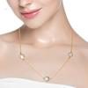 Necklace Moonstone Feceted Gemstone HandmadeAntique Silver Jewelry 34''