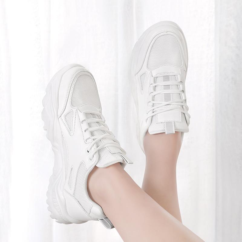 Women’s Black Running Sneakers Casual Sport Shoes White Walking Jogging Shoes Over Sized