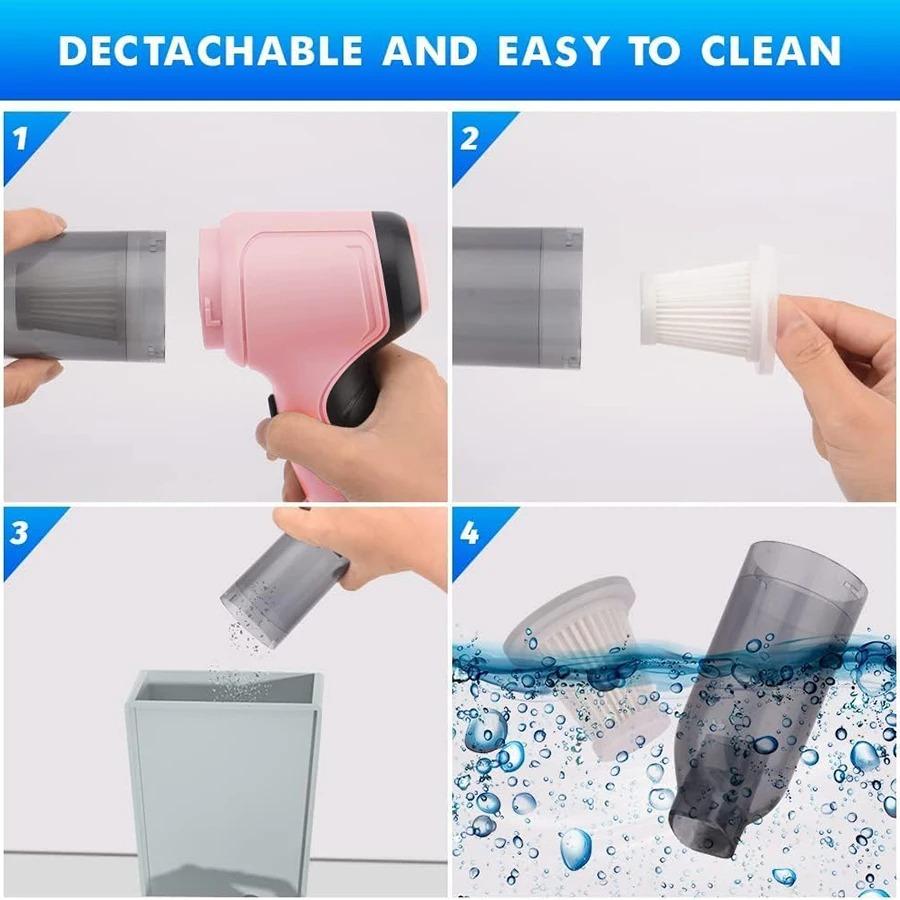 95000Pa Wireless Portable Car Vacuum Cleaner Handheld Mini Desktop Keyboard Cleaning Cordless Cleaners for Car Home Appliances