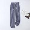 "Men's Summer Modal Ice Silk Thin Trousers: Large Size, Anti-Mosquito, Air-Conditioning Home Pajamas"