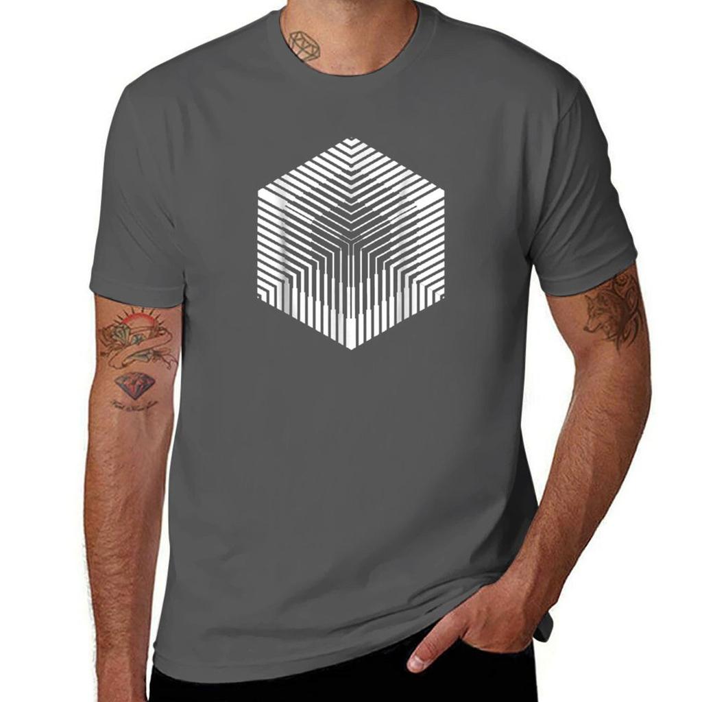 Sacred Geometry Hexagon TShirt Big and Tall Crew Neck Tee