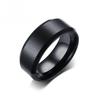 8MM Brushed Titanium Black Ring - Smooth Surface Index Finger Ring (TR-022)