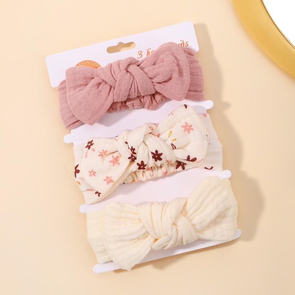 3Pcs/Set Knit Fabric Baby Girl Headwrap Elastic Band Newborn Hair Bands Baby Hair Accessories