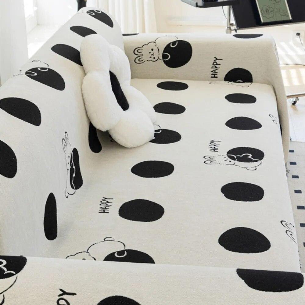 Cartoon Cute Printed Sofa Cover Towel for Living Room Sofa Blanket Full Cover Universal Couch Towel Dust Proof Home Decor