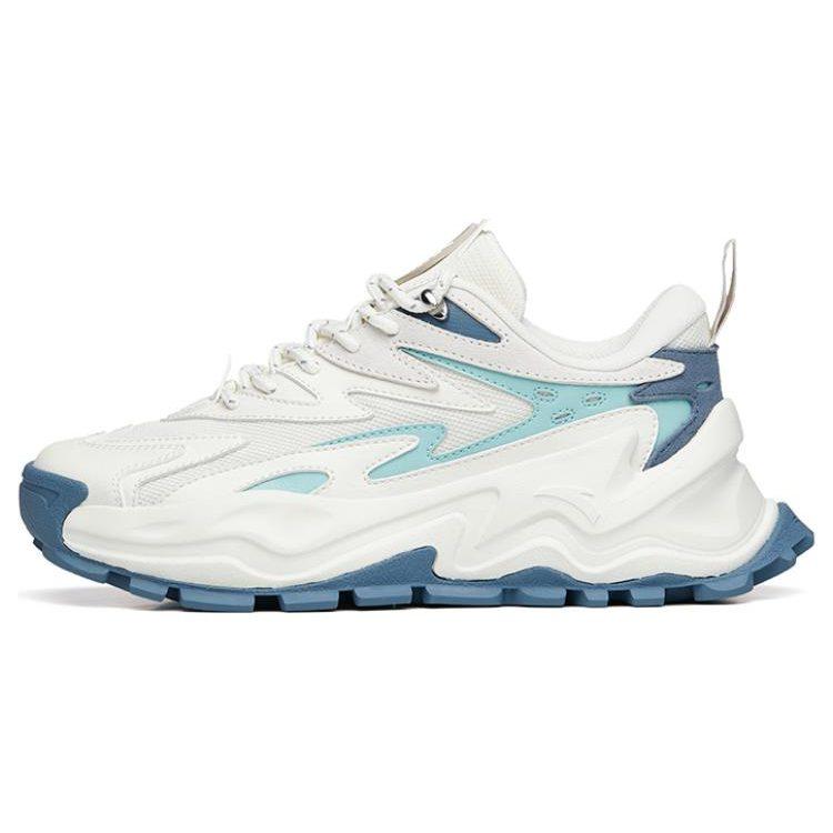 Anta Hot Cushioning Anti-Slip And Wear-Resistant Low-Top Chunky Sneakers Women's White Blue 122148880R-7