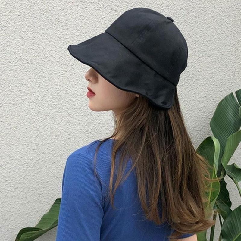 Women Sunhat Wide Brim Summer UV Protection Foldable Bucket Hat for Beach Vacation Outdoor Gardening