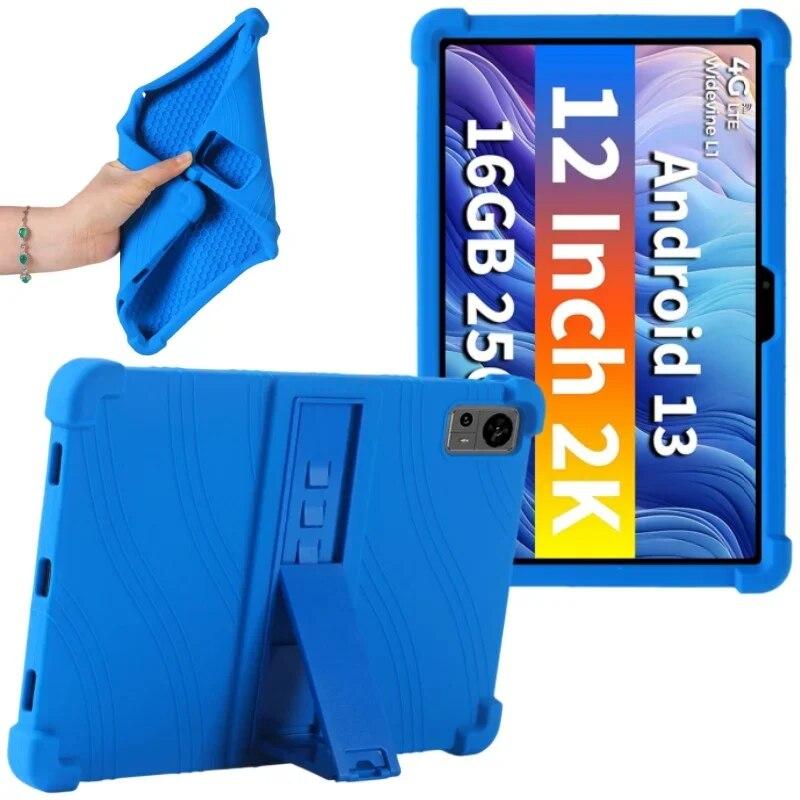 Чехол для Teclast T60 2023 Чехол 12" Планшетный ПК Kickstand Funda с 4 противоударными подушками безопасности Детская безопасность Мягкий силикон