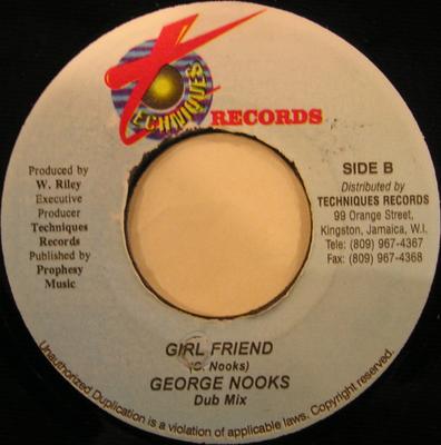 7-дюймовая пластинка GEORGE NOOKS - Girl Friend NONE Техники Ямайка Регги, Ска и Даб Использованы