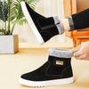 Winter Men's Shoes High-top Snow Boots Men's Medium Tube Martin Boots Men's Trendy Shoes Thickened Northeast Cotton Boots Velvet Thermal Cotton Shoes