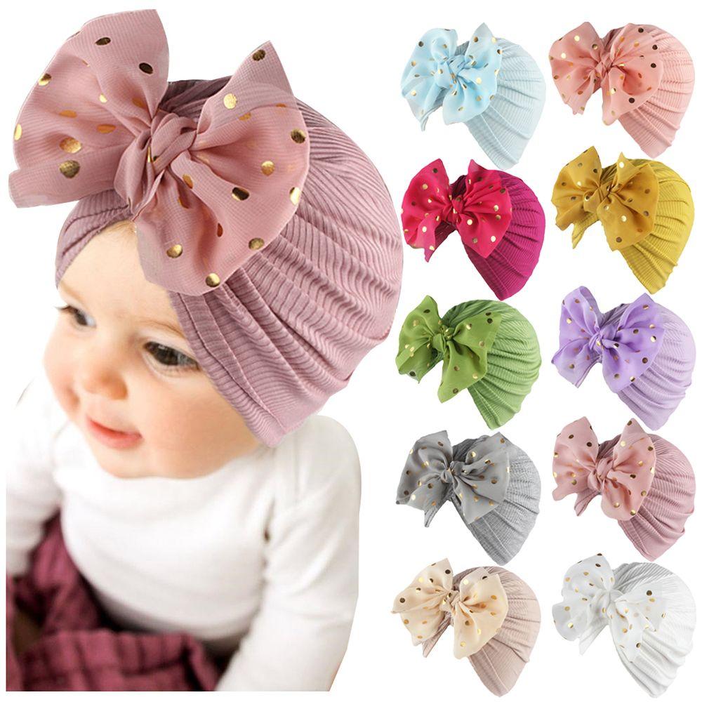 Kids Hair Accessories Headwear Head Wrap Infant Hospital Hat Bowknot Beanies Baby Turban Hat