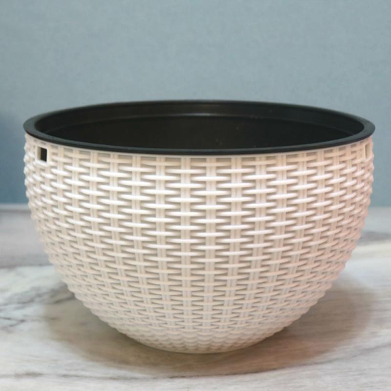 CANXING Подвесная корзина Imiatino Цветочный горшок с виноградной лозой Круглый садовый кашпо из смолы с треугольной цепью