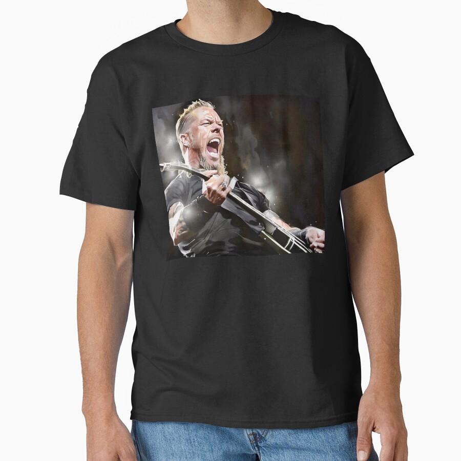 James Hetfield Playing Guitar - music Lover Art Classic T-Shirt