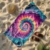 Tie Dye Spiral Galaxy Beach Towel Patterned Sunscreen And Windproof Suitable For Swimming Pool Camping Travel