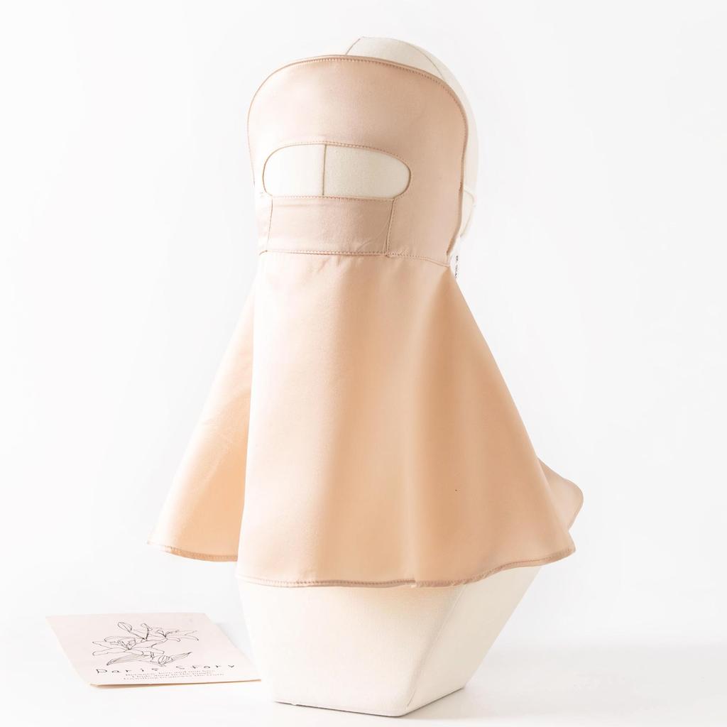 2025 Шелковая маска от солнца фейскини: Маска из шелка тутового дерева для полной защиты лица и шеи от УФ-лучей