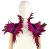 Gothic Feather Shrug Cape for Women Victorian Shoulder Wrap Shawl Collar for Halloween Cosplay Party Costume Accessories