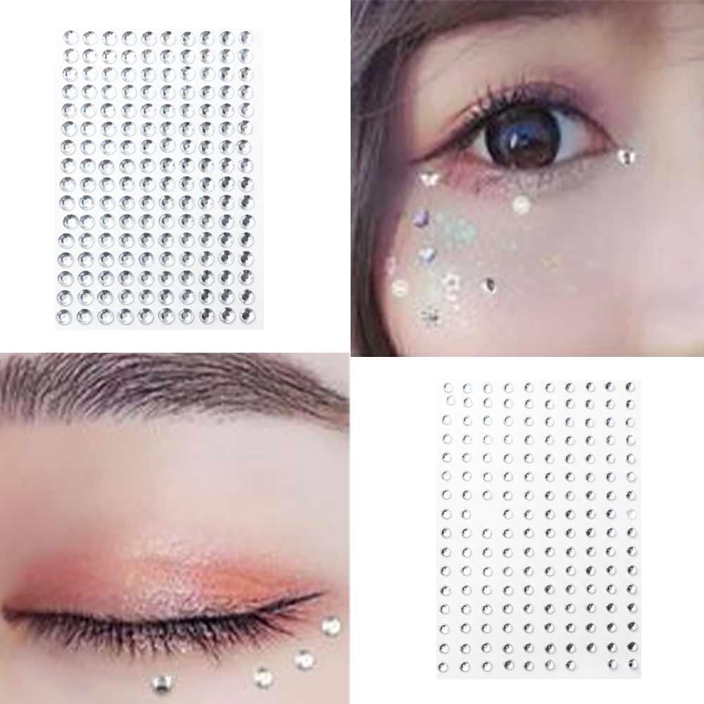 Shiny Eyebrow Eyeshadow Stickers Fashion 3D Gems Decals Hair Face Makeup
