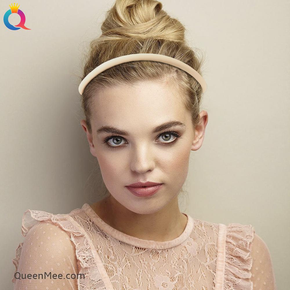 Нескользящая зубчатая повязка на голову с нажимом на волосы, челка, сломанная повязка на голову, простая черная коричневая повязка на голову для женщин