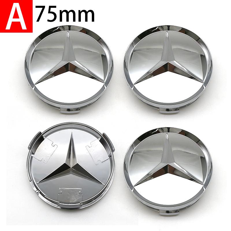 Hub Cap 4Pcs 60mm 75mm Car Wheel Center Logo Hub Cap 56mm ABS For Mercedes-Benz W211 W205 W213 W203 C218 A207 CLA Automotive Accessories DL1