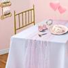 Блестящая переливающаяся скатерть с пайетками, мягкое украшение для свадебного обеденного стола для девичника, детского праздника, дня рождения девочки, свадебной вечеринки