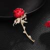 Red Rose Tulip Brooch Pins Ladies Fashion Light Luxury Flower Pin Nice Design Brooches Elegant Dress Suit Badge Accessories