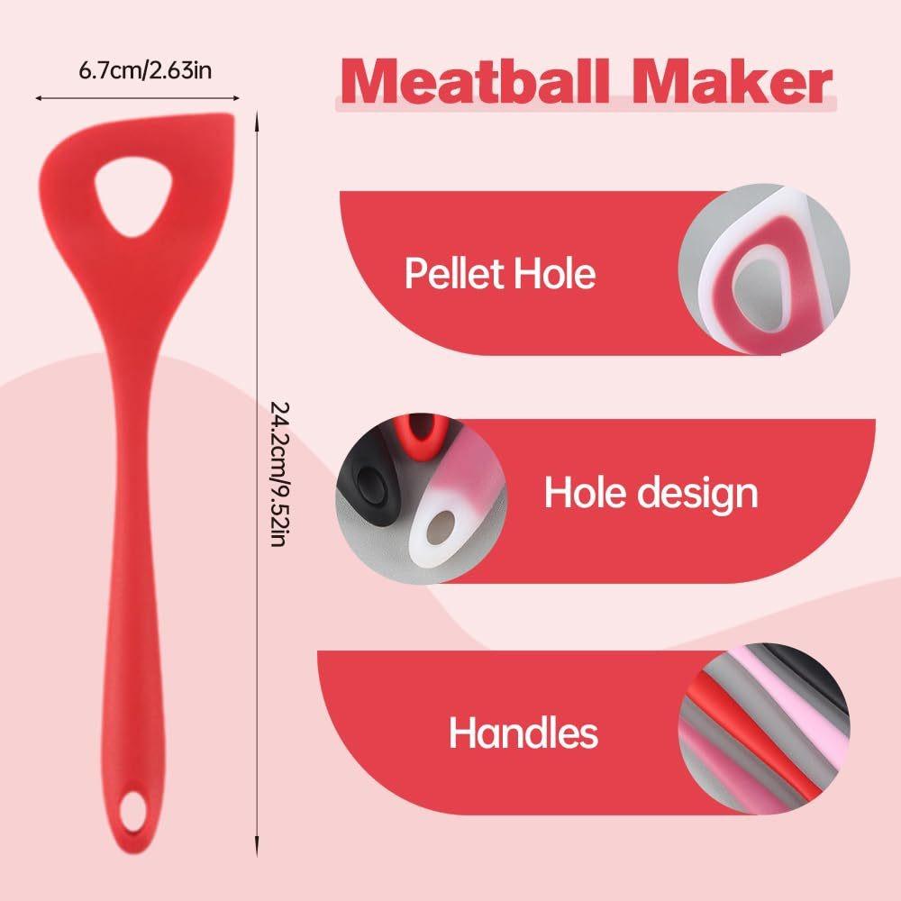 2 шт. Ручной пресс для фрикаделек, силиконовая ложка для приготовления фрикаделек, прочная ложка для прессования фрикаделек, рыбные шарики