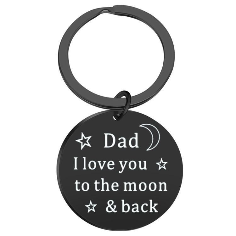 Прочный брелок из нержавеющей стали с надписью «Я люблю тебя, папа, мама», продуманный подарок для семьи и друзей