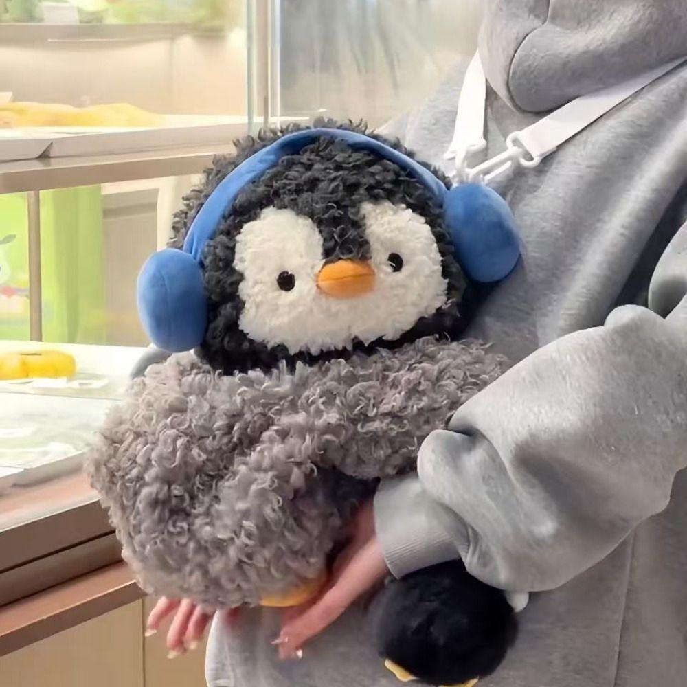 Doll Penguin Crossbody Bag Plush Toy Animal Shoulder Bag Creative Children Backpack Gift