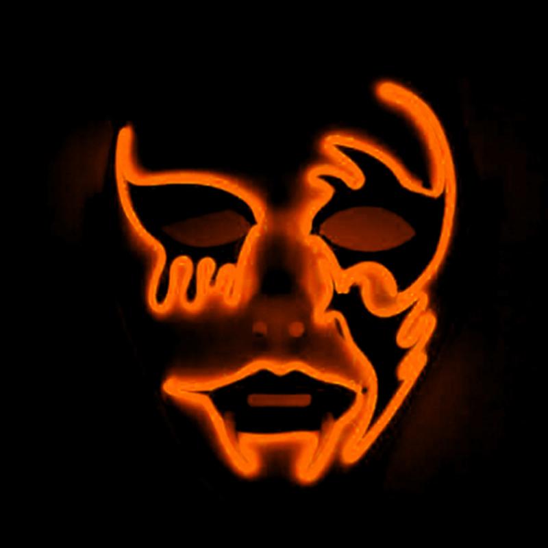 Halloween Killer Cosplay Mask Ghosts Dance Scary Costumes Dexoration Glow Up Creepy Mask Thriller LED Mask Devil Mask For Men
