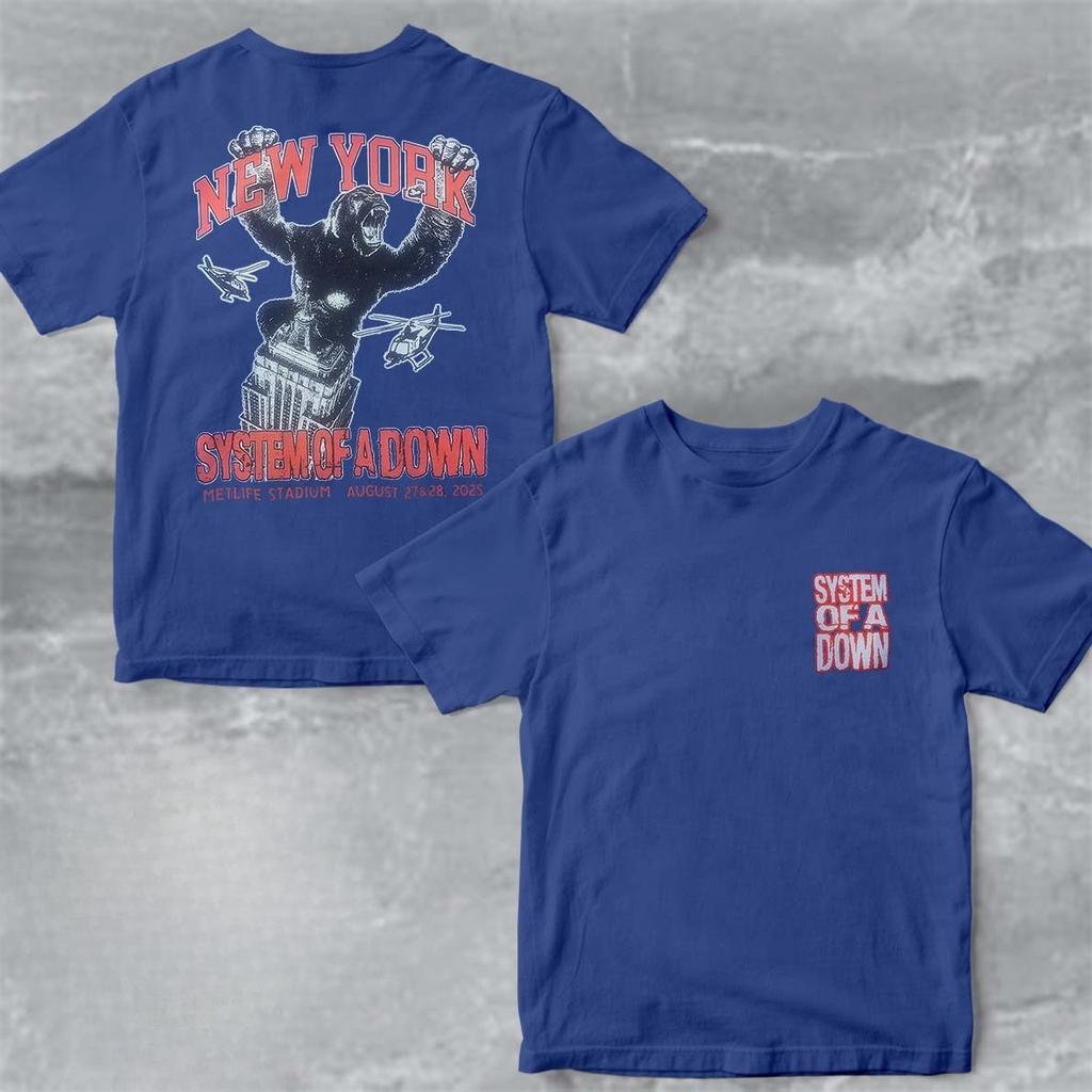 Best System of A Down New York City 2026 Venue Tee At Metlife Stadium on August 27 and 28 2026 King Kong Two Sided T-Shirt