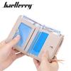 Baellerry Women Fashion Short Wallets Classic Design Bifold Wallet Zipper Hasp Card Holder Coin Purse