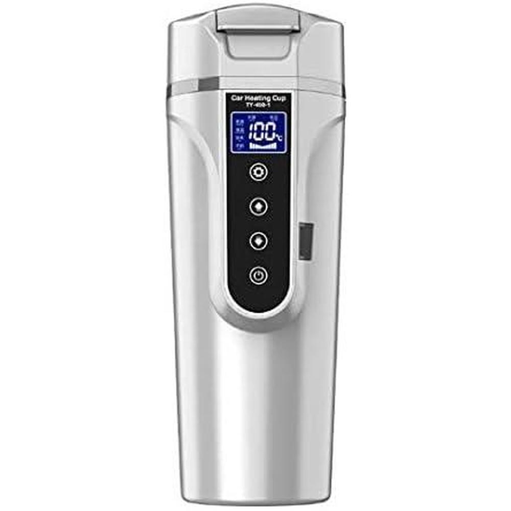 12V/24V Car Heating Cup Portable Stainless Steel Touch screen Digital Display Water Warmer Bottle Thermos cup Car Kettle